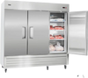 VEVOR Commercial Freezer, 32.2 in Width Reach In Upright-Freezer Three Door, 66.9 Cu.ft Auto-Defrost Stainless Steel Freezer with 12 Adjustable Shelves, -11 to 14℉ Temp Control, LED Light, 4 Wheels