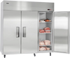 VEVOR Commercial Freezer, 71.65 in Width Reach In Upright-Freezer Three Door, 50.2 Cu.ft Auto-Defrost Stainless Steel Freezer with 12 Adjustable Shelves, -11 to 14℉ Temp Control, LED Light, 4 Wheels