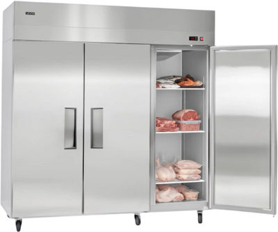 Vevor Commercial Freezer 3-Door 52.1 Cu. Ft. Reach-In Stainless Steel Upright New