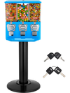 VEVOR Candy Vending Machine, Triple Compartment Candy Vending Machine with Stand, Gumball & Candies Vendings Machines with Built-In Cash Box, Detachable, Vintage Candies Dispenser for Shops, Arcades