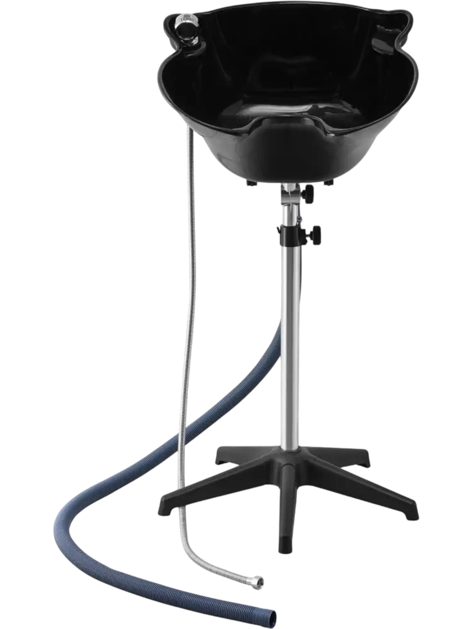 Vevor Portable Shampoo Bowl Adjustable Height Hair Wash Basin Black New