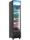 VEVOR Commercial Merchandiser Refrigerator, 7.5 Cu.Ft / 213 L Glass Door Display Refrigerator, Upright Beverage Cooler with Customizable Lightbox, 4 Adjustable Shelves & Soft LED Light for Homes Shops