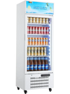 VEVOR Commercial Merchandiser Refrigerator, 9.6 Cu.Ft / 273 L Glass Door Display Refrigerator, Upright Beverage Cooler with Customizable Lightbox, 4 Adjustable Shelves & Soft LED Light for Homes Shops