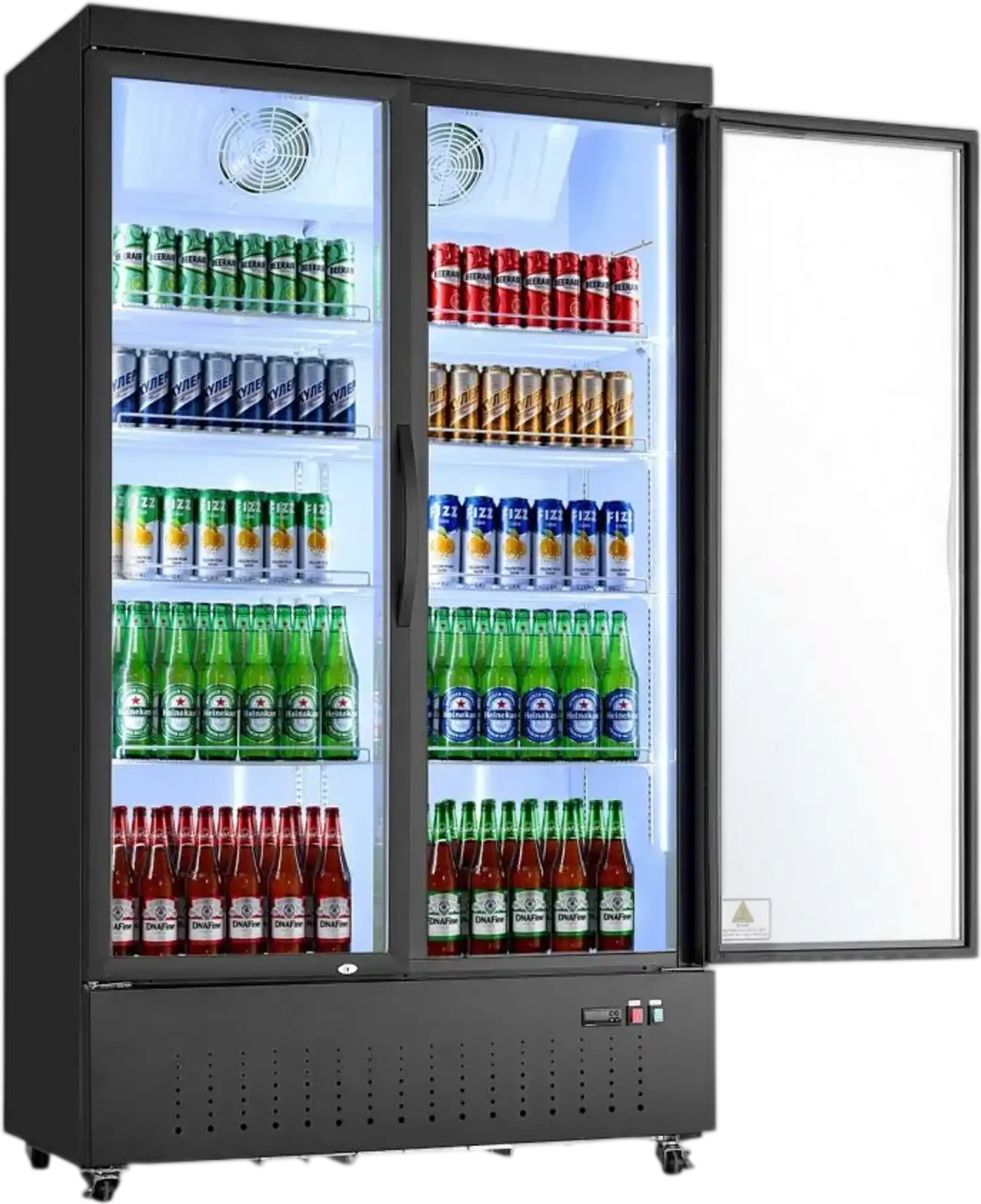 Vevor Beverage Refrigerator 29.3 Cu.Ft 2-Door Commercial Merchandiser Cooler New