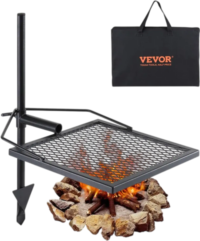 Vevor Campfire Grill Swivel Fire Pit Grill Grate New