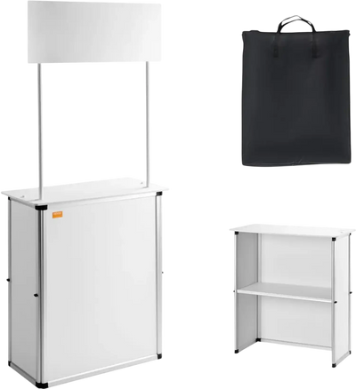 VEVOR Promotion Counter Table, Portable Tradeshow Podium Table, 30.91