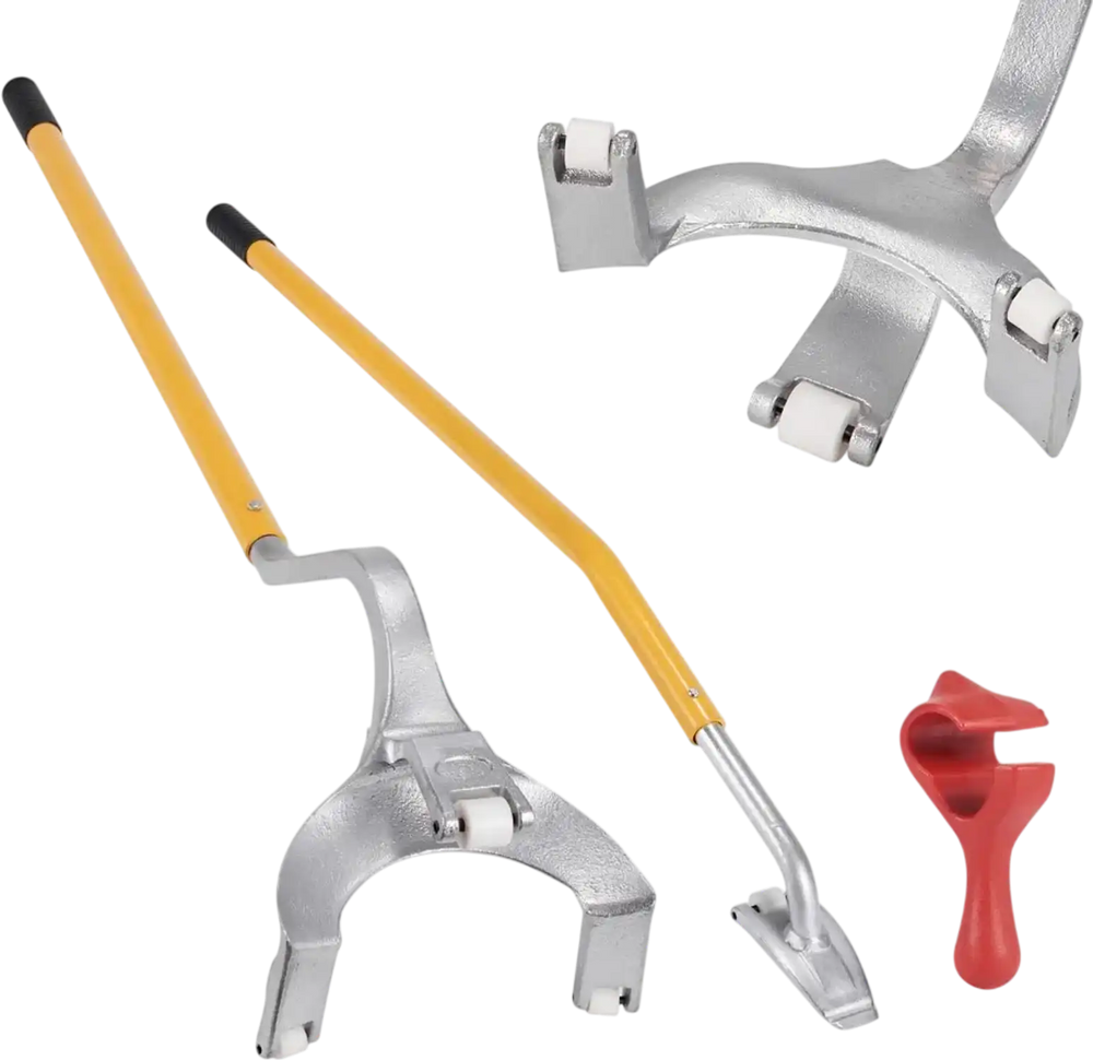 VEVOR Tire Mount Demount Tool, 22.5-24.5 inch Manual Steel Tire Changer Mount Demount Removal Tool, with Extra bead holder, Tubeless Truck Bead Breaker, 3 PCS Tire Changing Tools, Orange