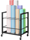 VEVOR Blueprint Storage Rack, 12 Slots Blueprint Holder with Wheels, Mobile Metal Blueprint Storage Cart for Map Poster Architectural Construction Plan, Roll File Organizer for Home, Office, School