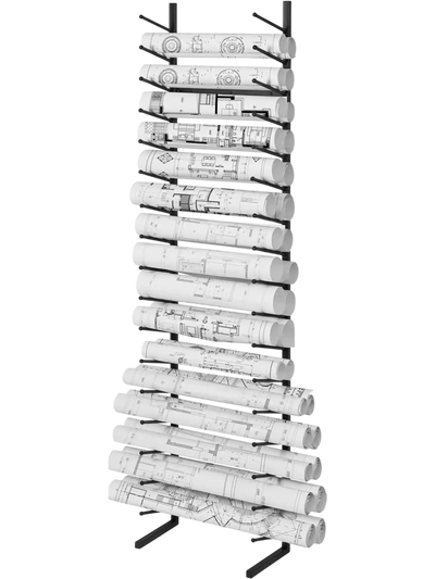 Vevor Blueprint Storage Rack 16-Tier Vertical Hanging Poster Display New