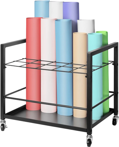 Vevor Blueprint Storage Rack Mobile 20-Slot Roll File Holder New