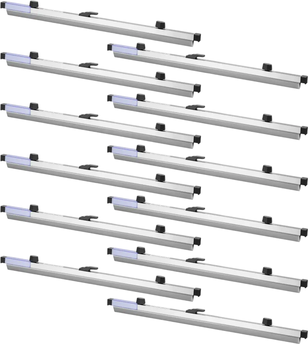 VEVOR Blueprint Clamps, 24 Inches, Blueprint Hanging Clips Binding Strips, Aluminum Construction, Document Storage, for Blue Print, Maps, Construction Paper Posters Plans Drawings Arts, Pack of 12