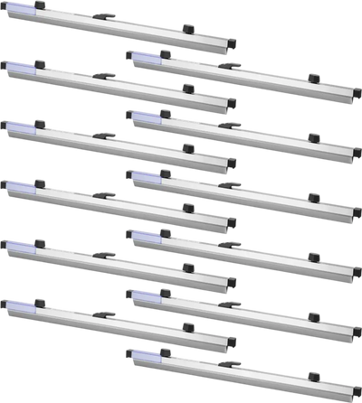 VEVOR Blueprint Clamps, 24 Inches, Blueprint Hanging Clips Binding Strips, Aluminum Construction, Document Storage, for Blue Print, Maps, Construction Paper Posters Plans Drawings Arts, Pack of 12