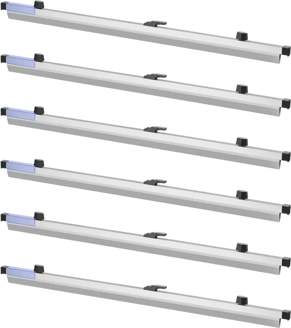 VEVOR Blueprint Clamps, 30 Inches, Blueprint Hanging Clips Binding Strips, Aluminum Construction, Large Document Storage, for Blue Print, Maps, Construction Paper Poster Plans Drawings Arts, Pack of 6