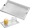 VEVOR Beer Drip Tray, 304 Stainless Steel Kegerator Drip Trays with 4 Non-Slip Rubber Pads and Detachable Cover, Heat / Cold Resistant Beer Tower Drip Pan for Bar Restaurant Coffee Shop Home