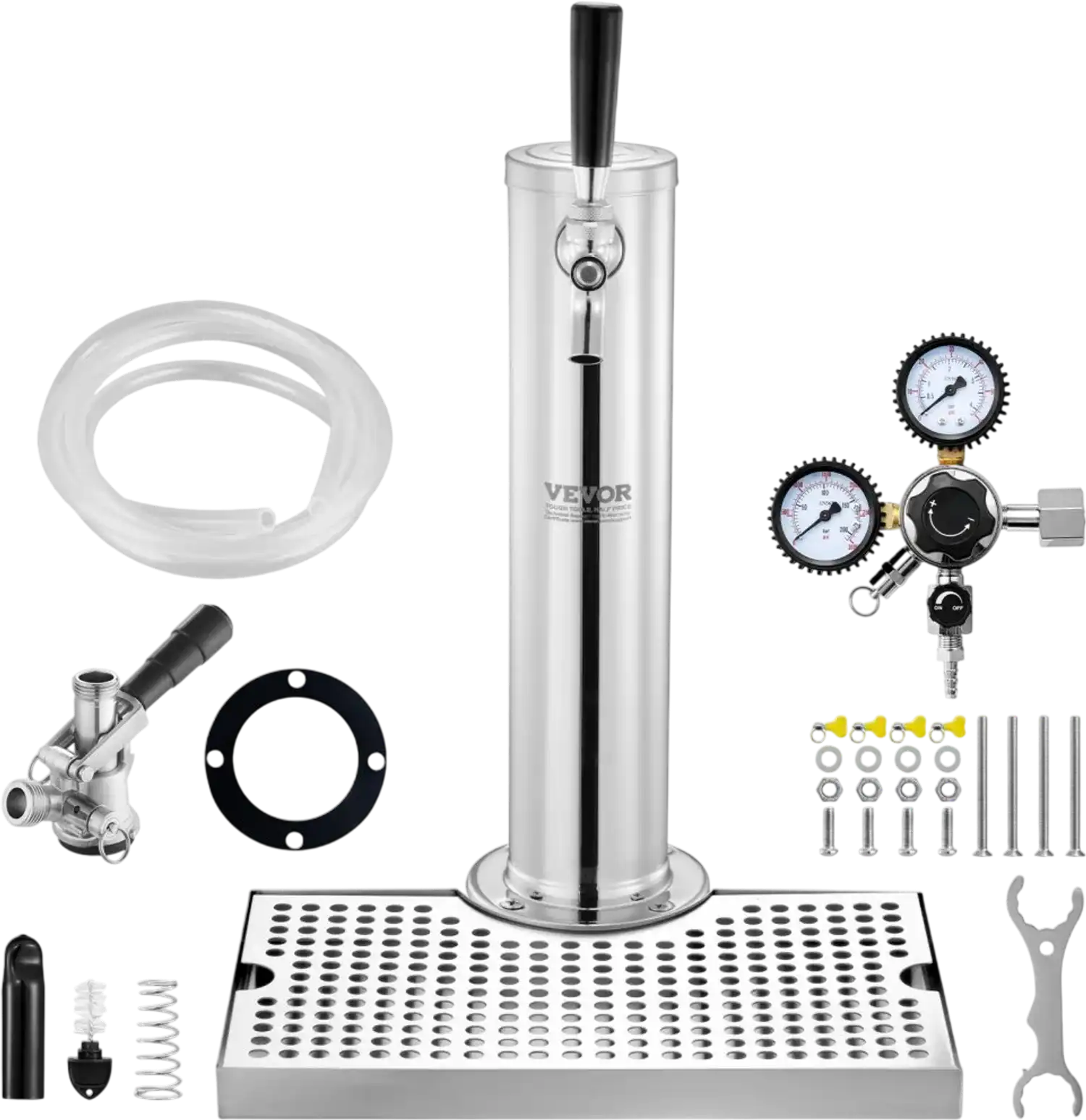 Vevor Kegerator Tower Kit Single Tap Beer Conversion Kit New