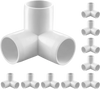 VEVOR 3-Way PVC Fittings, 1-inch PVC Pipe Joints Elbow Connector, 10-Pack Furniture Grade PVC Tee Fittings for DIY Storage Rack, Animal Cage, Pool or Garden Support Frame, Impact & Weather-Resistant