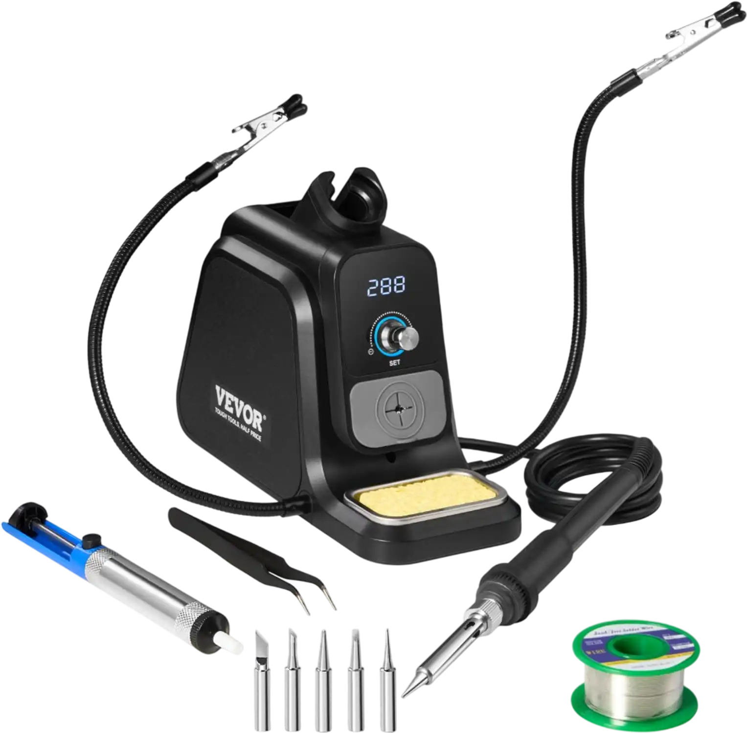 Vevor Soldering Station 80W Digital Display Kit with 2 Helping Hands New