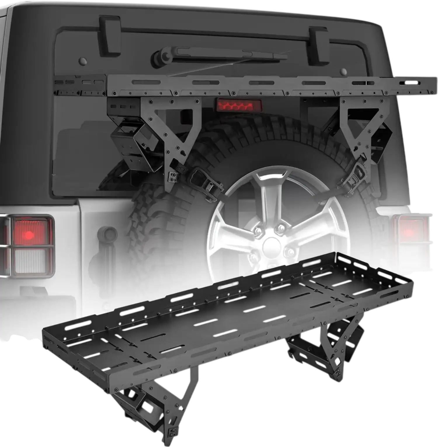 Vevor Spare Tire Cargo Basket Heavy-Duty Rack for 30-40