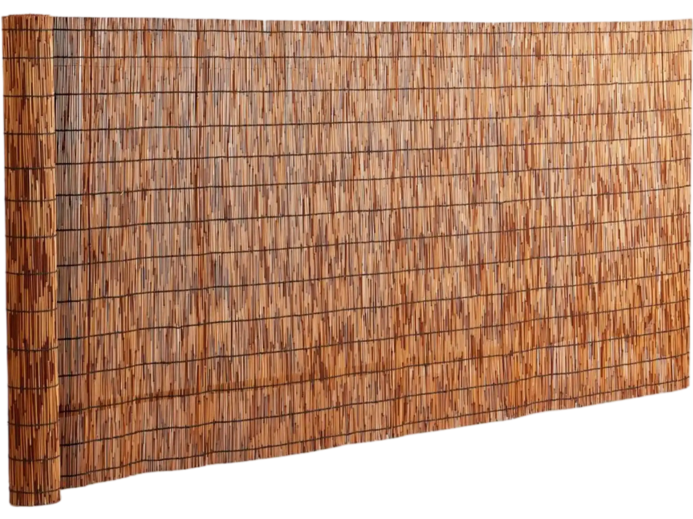 VEVOR Natural Reed Fencing, 4 ft x 16.4 ft, Reed Screen Curtain Balcony Reed Fence Roll for Outdoor Backyard Patio, Decorative Fence for Backyard Garden Fencing Divider, Privacy Screen Panel, Brown