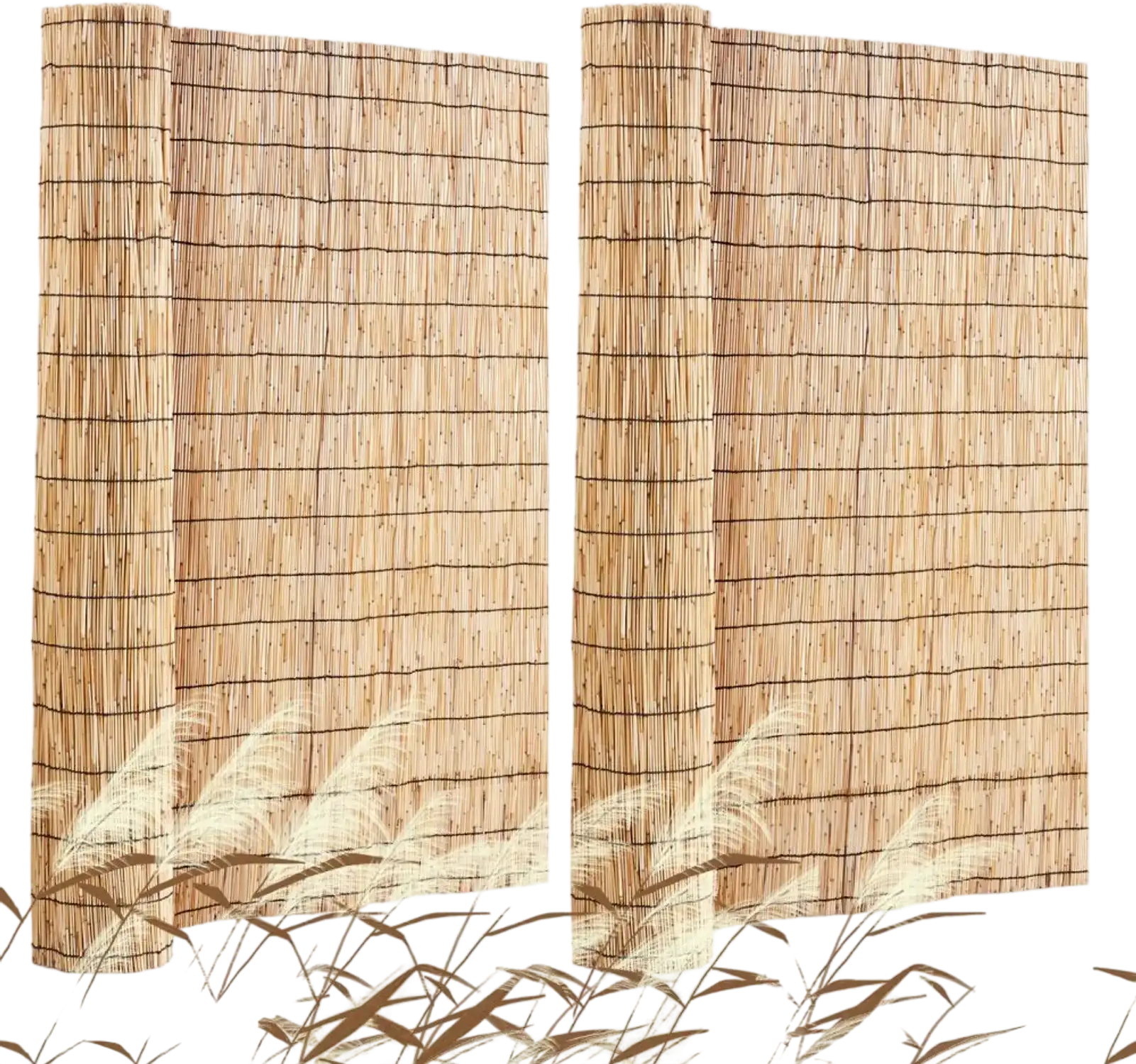 Vevor Reed Fence Natural Privacy Screen 16.4' x 4' 2-Pack New