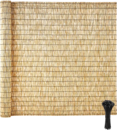 VEVOR Natural Reed Fencing, 5.58 x 16.4 ft, Decorative Natural Reed Fencing Roll, Decorative Fence for Backyard Garden Divider, Privacy Screen Panel Curtain for Balcony Patio Garden Backyard Outdoor