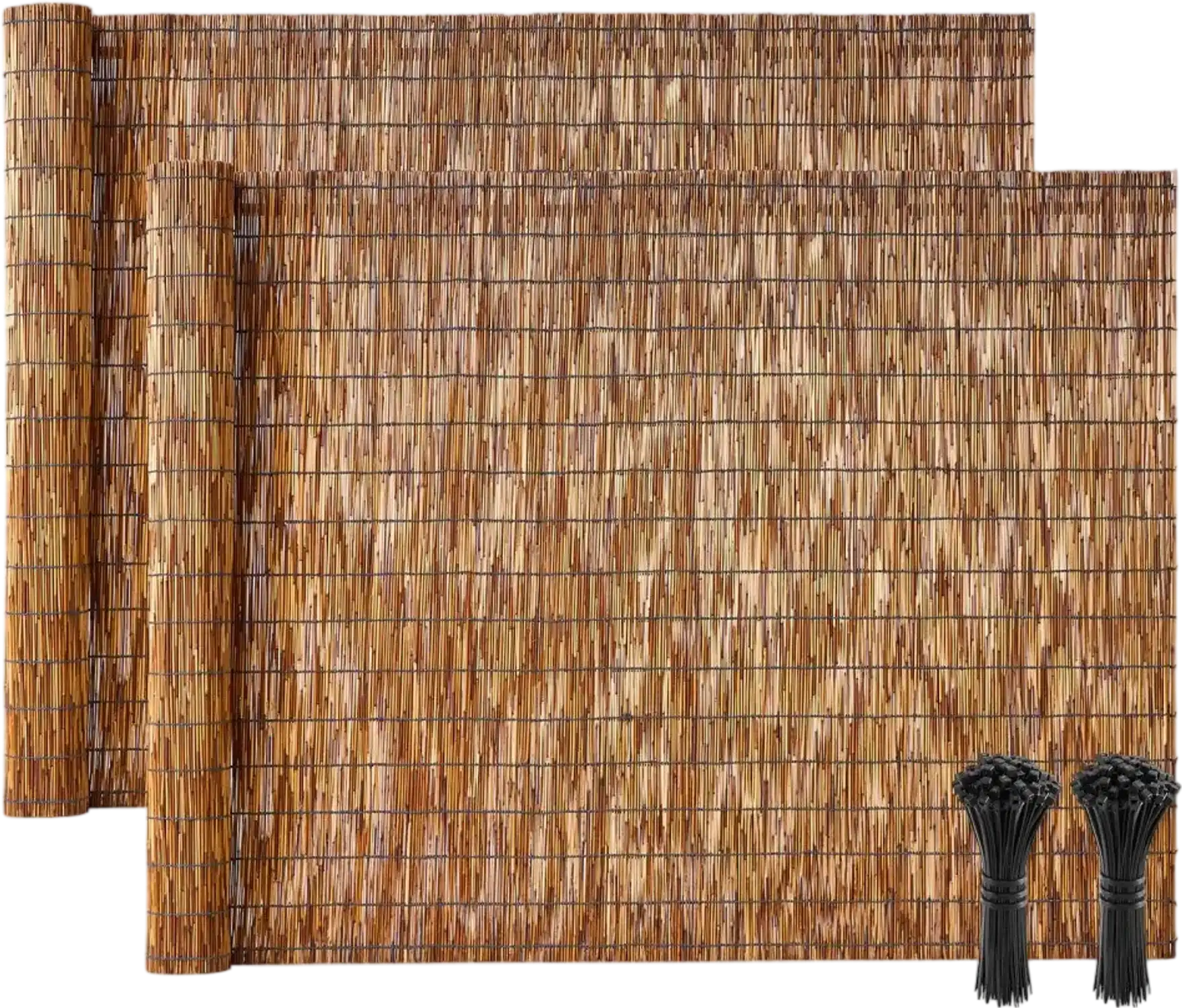 Vevor Reed Fencing Natural Privacy Screen 4' x 16.4' 2-Pack Brown New
