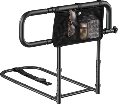 Vevor Bed Rail Folding Adjustable Bedside Assist Rail with Storage Pocket New