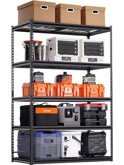 VEVOR Storage Shelves, 3000 lbs, 5 Tier Heavy Duty Garage Shelving, 24