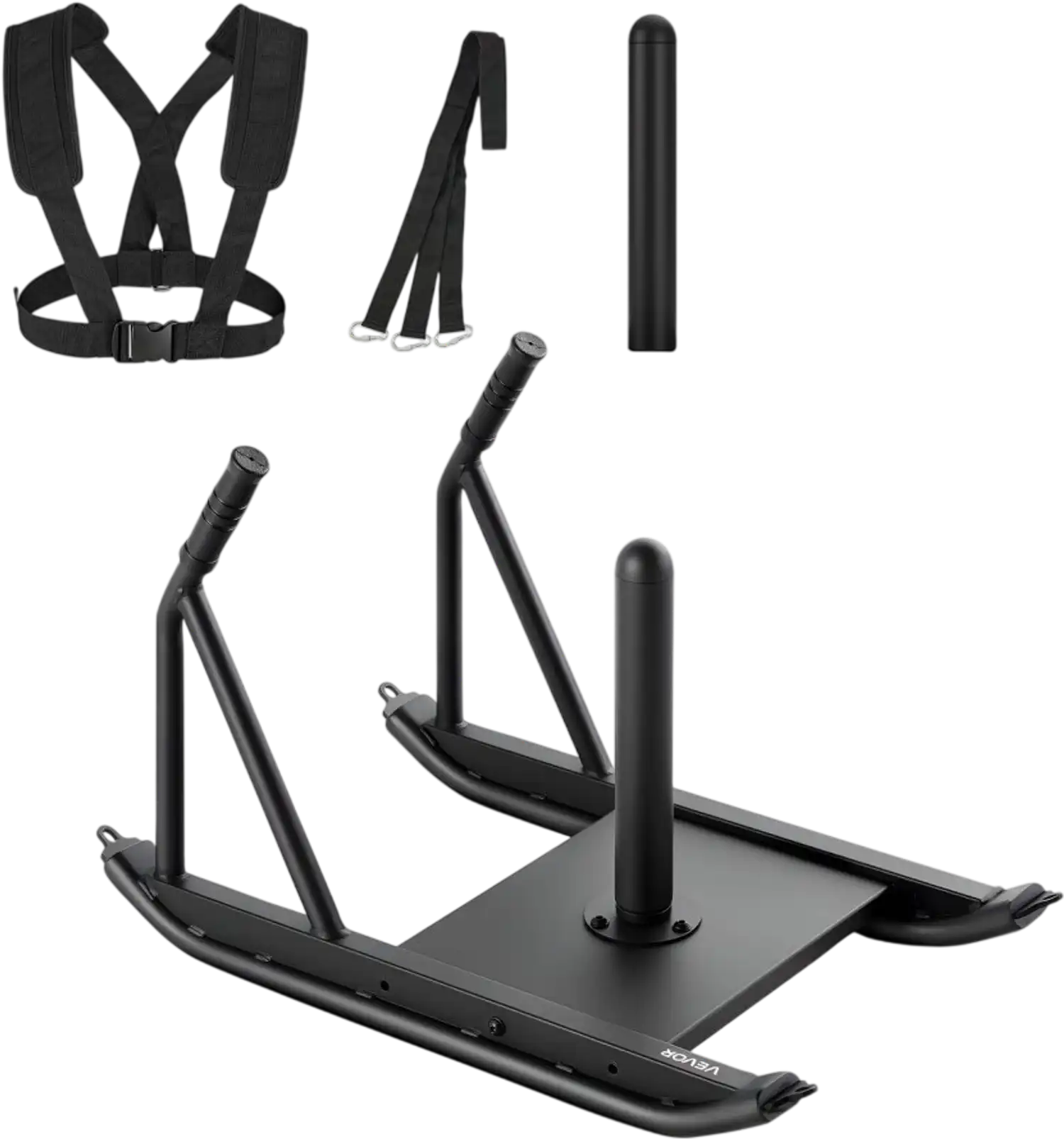 Vevor Weight Sled Steel Power Training Sled with Handle Black New