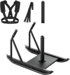VEVOR Weight Sled, Steel Power Sled, Fitness Strength Training Sleds for Athletic Exercise Speed Improvement, Workout Fitness Equipment with Handle, Compatible with 1/2 in Weight Plates, Black