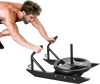 VEVOR Weight Training Pull Sled, Fitness Strength Speed Training Sled with Handle, Steel Power Sled Workout Equipment for Athletic Exercise & Speed Improvement, Suitable for 1"&2" Weight Plate, Black