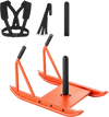 VEVOR Weight Sled, Steel Power Sled, Fitness Strength Training Sleds for Athletic Exercise Speed Improvement, Workout Fitness Equipment with Handle, Compatible with 1/2 in Weight Plates, Orange