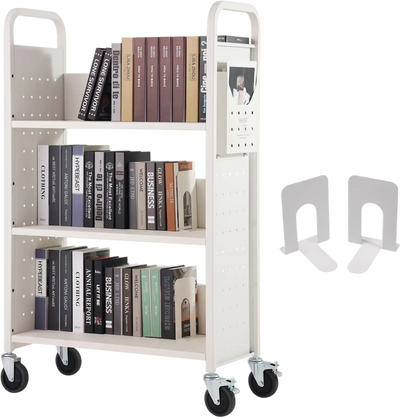 Vevor Book Cart Rolling Library Cart 31.1