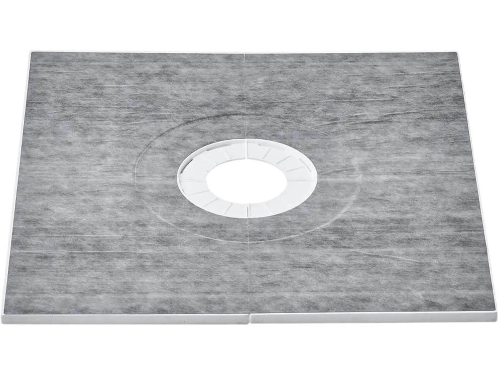 VEVOR Shower Curb Kit, 36"x36" Shower Pan Kit with 6.3" Central Drain, Lightweight EPS Shower Installation Kits with 2 Waterproof Cloths, Shower Pan Slope Sticks Fit for Bathroom