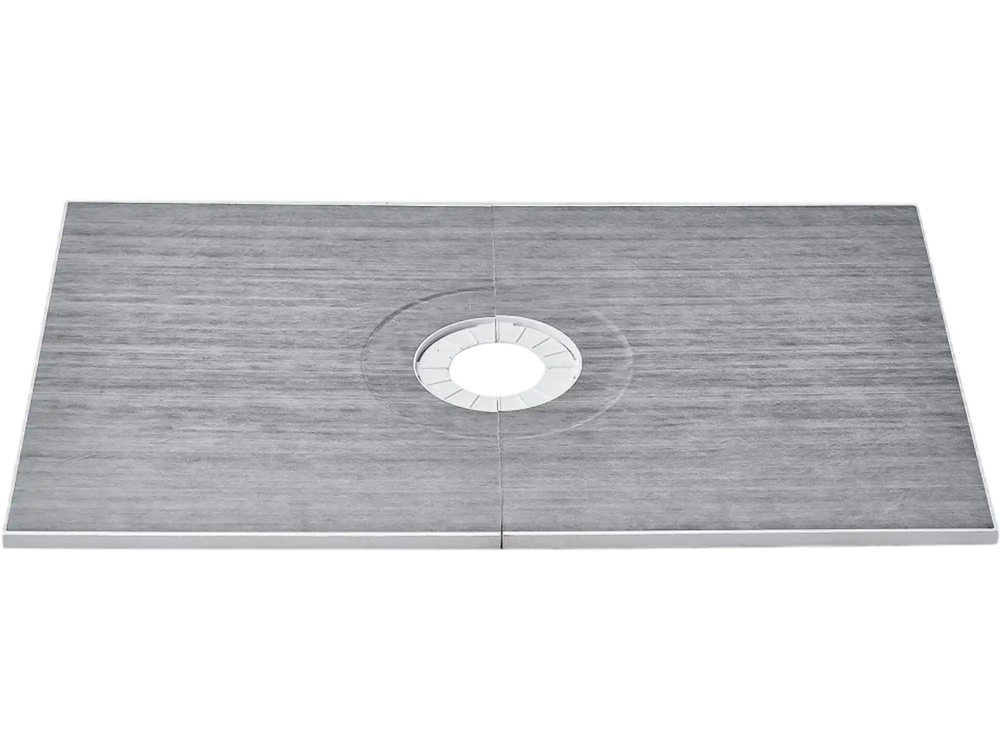 VEVOR Shower Curb Kit, 60"x38" Shower Pan Kit with 6.3" Central Drain, Lightweight EPS Shower Installation Kits with 2 Waterproof Cloths, Shower Pan Slope Sticks Fit for Bathroom