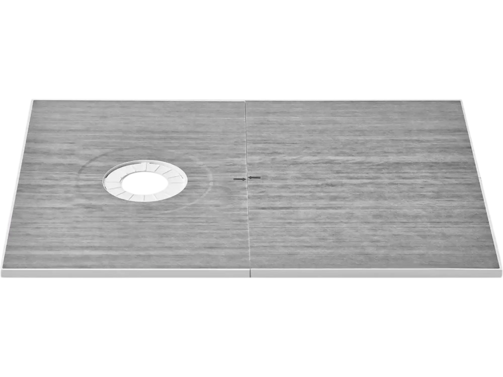 VEVOR Shower Curb Kit, 60"x38" Shower Pan Kit with 6.3" Offset Drain, Lightweight EPS Shower Installation Kits with 2 Waterproof Cloths, Shower Pan Slope Sticks Fit for Bathroom