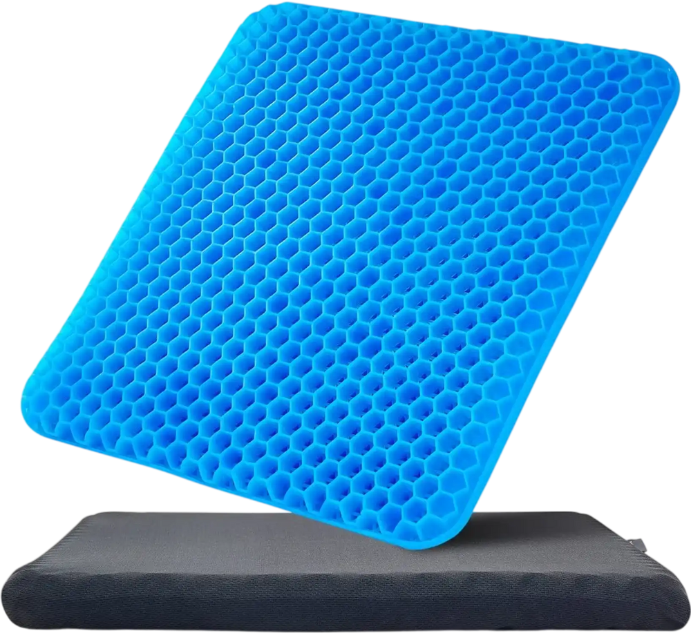 VEVOR Seat Cushion, Cooling Gel Seat Cushion for Pressure Relief, Soft & Breathable Wheelchair Seat Pad with Removable Cover, Lightweight and Portable for Office, Travel, Car, Airplane