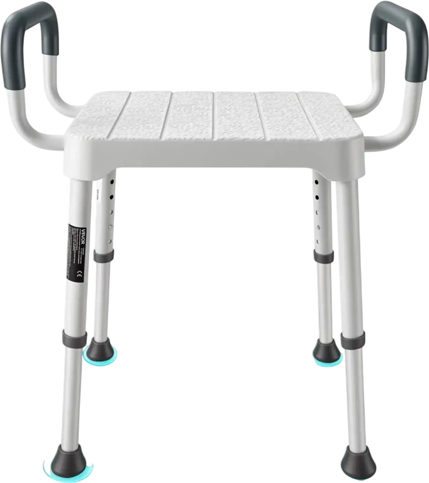 Vevor Shower Chair Height Adjustable Bath Seat with Armrest 400 lbs New
