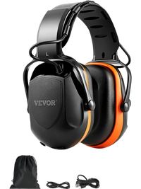 VEVOR Safety Earmuffs, Electronic Ear Muffs with 5.1 Bluetooth Technology Ear Protector, Noise Reduction Headphone NRR23dB, Hearing Protection Earmuffs for Shooting, Manufacturing and Lawn Mowing