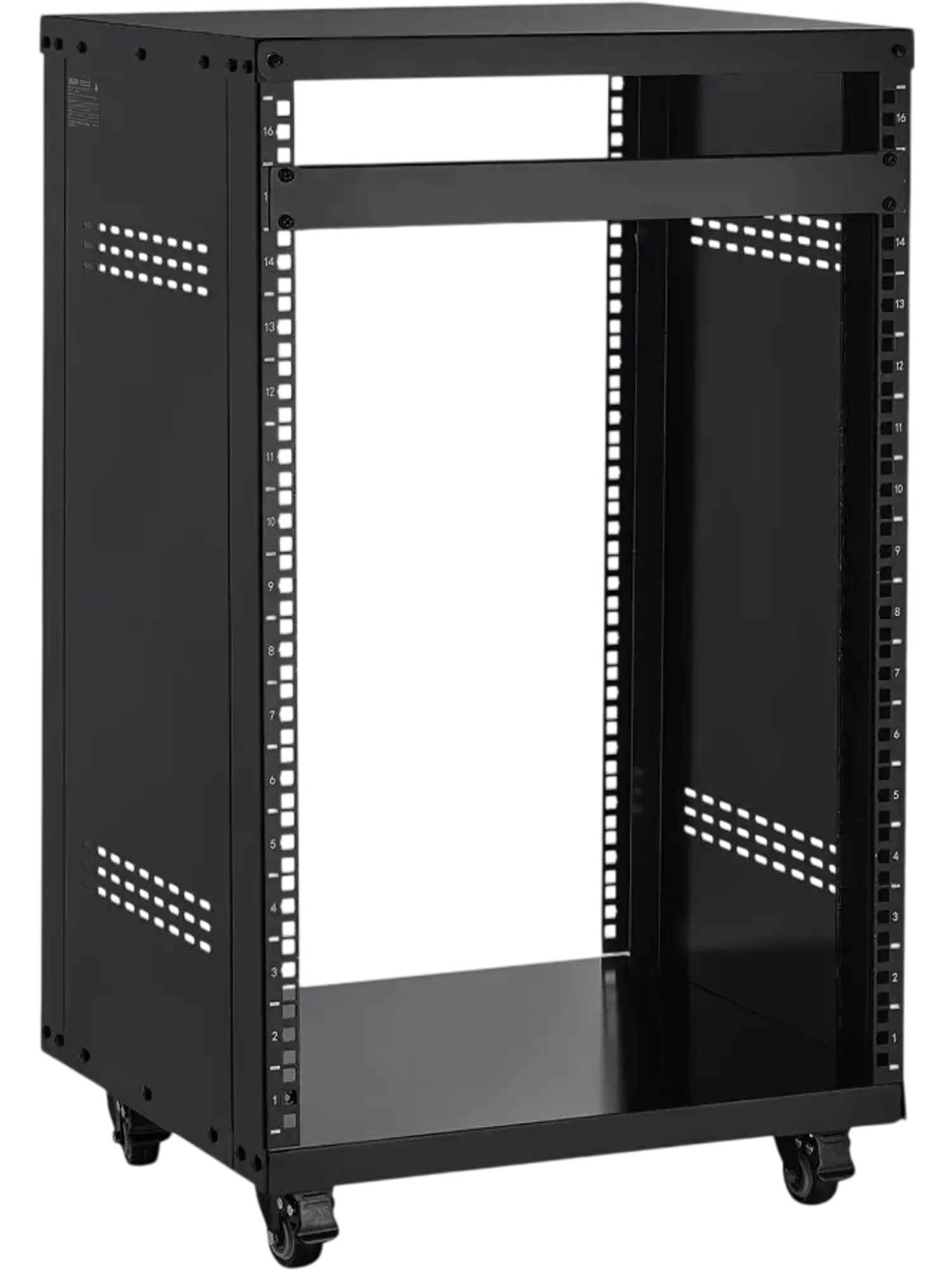 Vevor AV Rack 16U Studio Recording Rack with Lockable Casters New