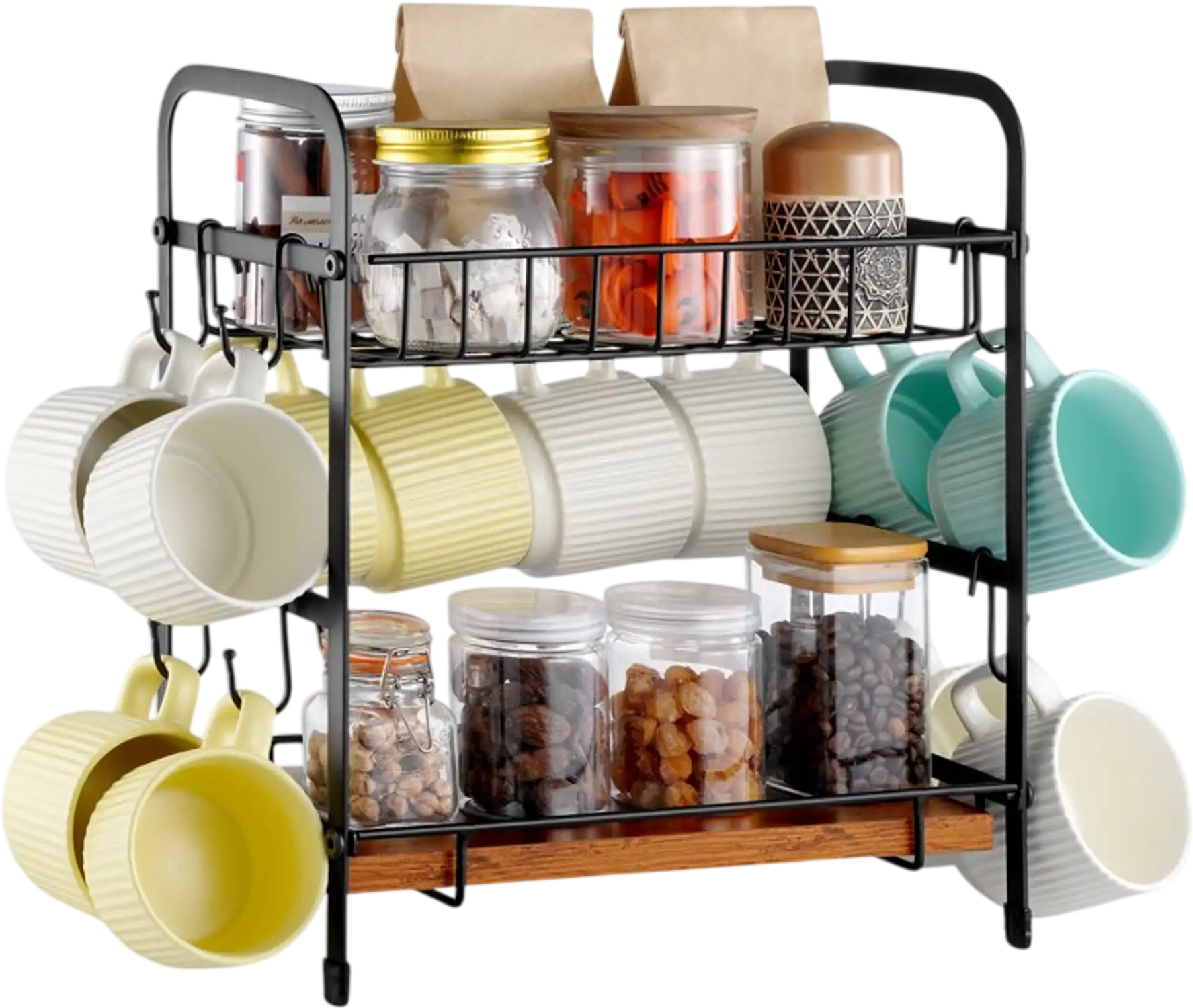 Vevor Coffee Mug Holder 2-Tier Countertop Organizer New
