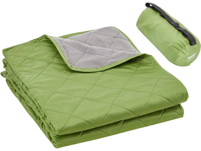 VEVOR Camping Blanket, Large Warm Stadium Blanket, Waterproof & Windproof, 330GSM Polyester Fleece, Flame Retardant, Great for Outdoors, Picnics, Hiking, Sports Events, Travel, 82