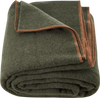 VEVOR Wool Camping Blanket, Large Warm Stadium Blanket, Waterproof & Windproof, Flame Retardant, Great for Outdoors, Picnics, Hiking, Sports Events, Travel, 64" x 88" (80% Wool), Army Green