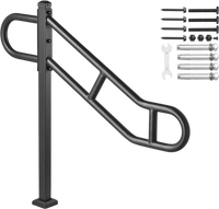VEVOR Single Post Handrail for Outdoor 1-3 Steps, 40.5