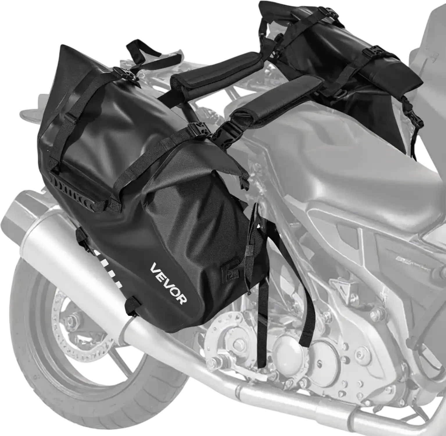 Vevor Motorcycle Saddlebags Waterproof 28 L Side Saddle Bags Black New