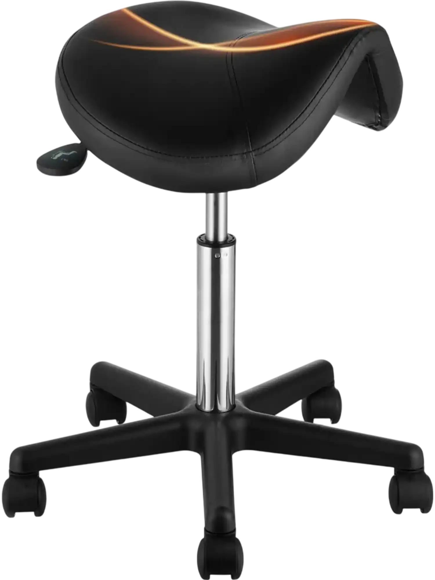 Vevor Saddle Stool Height Adjustable Rolling Ergonomic Salon Chair Black New