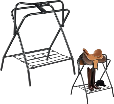 Vevor Saddle Rack Folding Freestanding Horse Saddle Stand 28