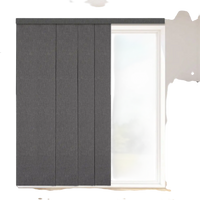 VEVOR Panel Track Blinds, Extendable Track from 45.8 in to 86 in W, Trimmable Panel Curtains Up to 96 in H, Vertical Blackout Panel Blinds for Sliding Doors, Patio Doors, Room Divider, Dark Gray