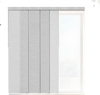 VEVOR Panel Track Blinds, Extendable Track from 45.8 in to 86 in W, Trimmable Panel Curtains Up to 96 in H, Adjustable Vertical Panel Blinds for Sliding Doors, Patio Doors, Room Divider, Window, Gray