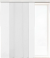 VEVOR Panel Track Blinds, Extendable Track from 45.8 in to 86 in W, Trimmable Panel Curtains Up to 96 in H, Adjustable Vertical Panel Blinds for Sliding Doors, Patio Doors, Room Divider, Window, White